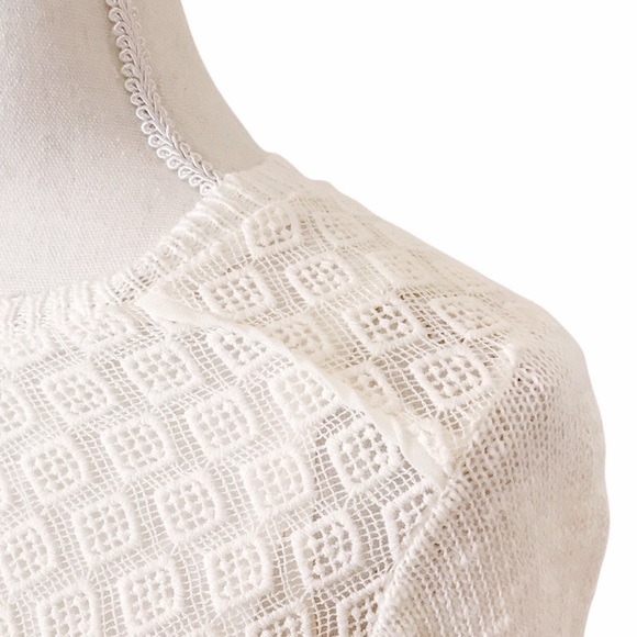 Lucky Brand Lace Mixed Media Pullover Sweater XS - Picture 6 of 8